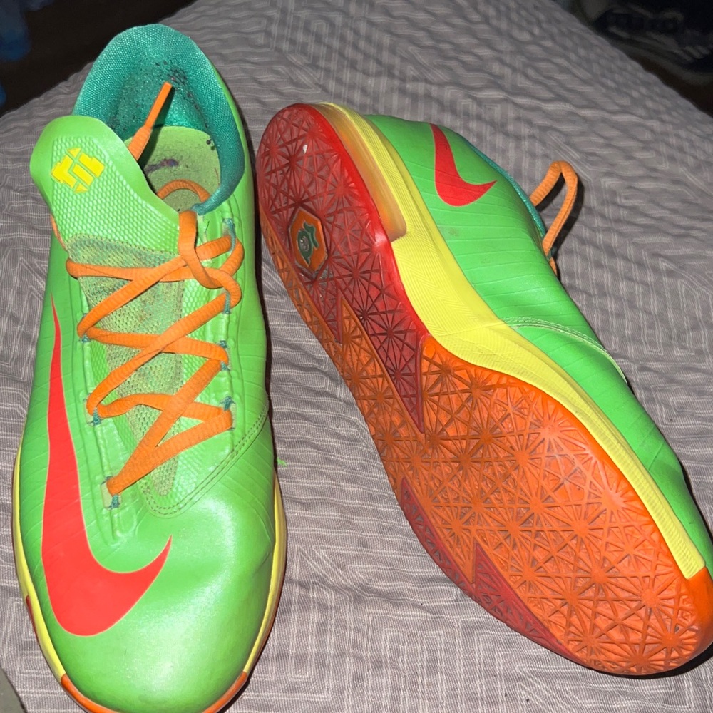 Nike Vibrant Green and Red Sneakers